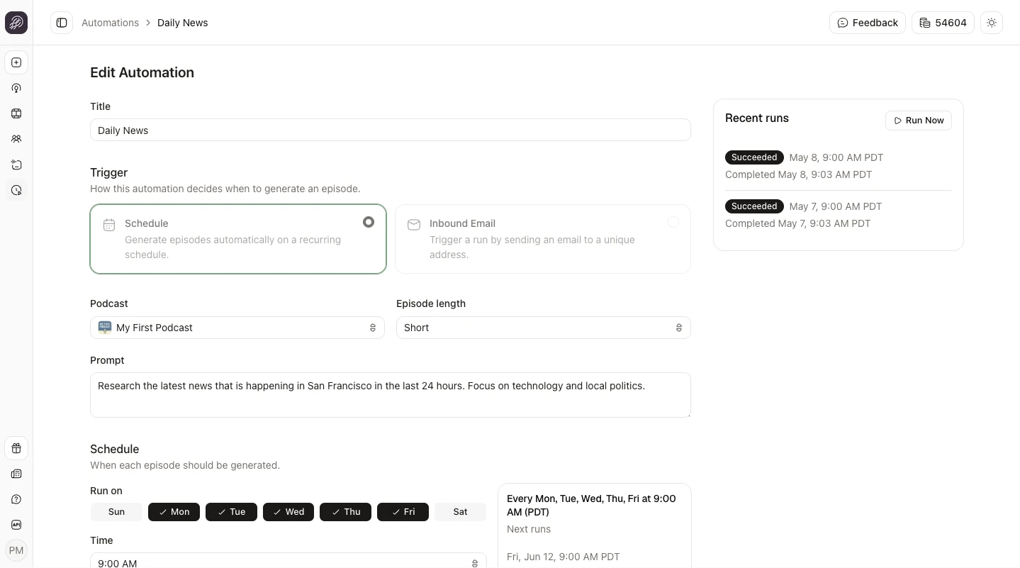 Your Podcast on Autopilot in the Jellypod studio