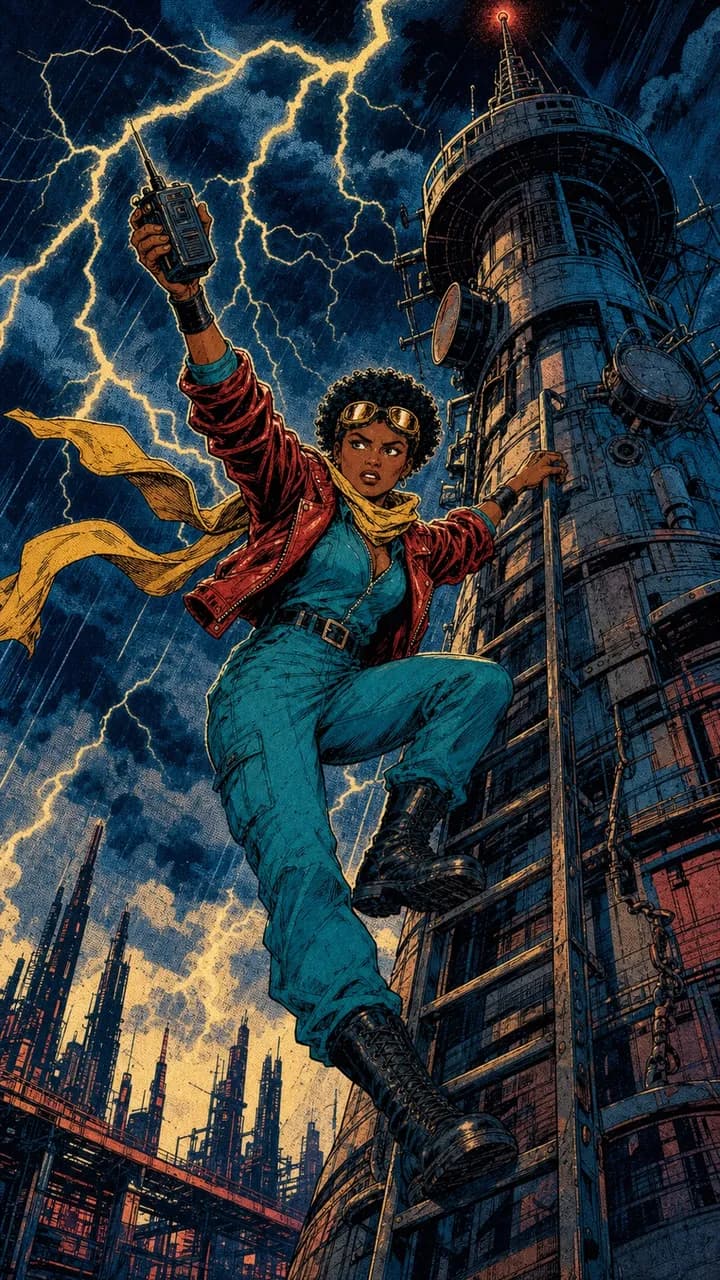 A frame from a real Short in the Retro Comics style