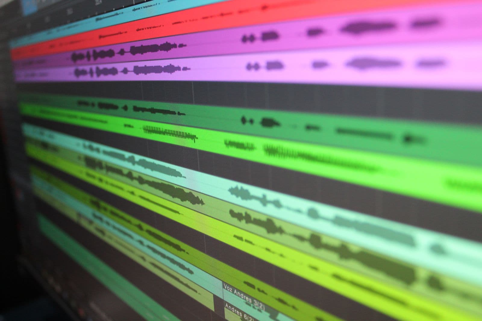 Audio waveforms in a production pipeline