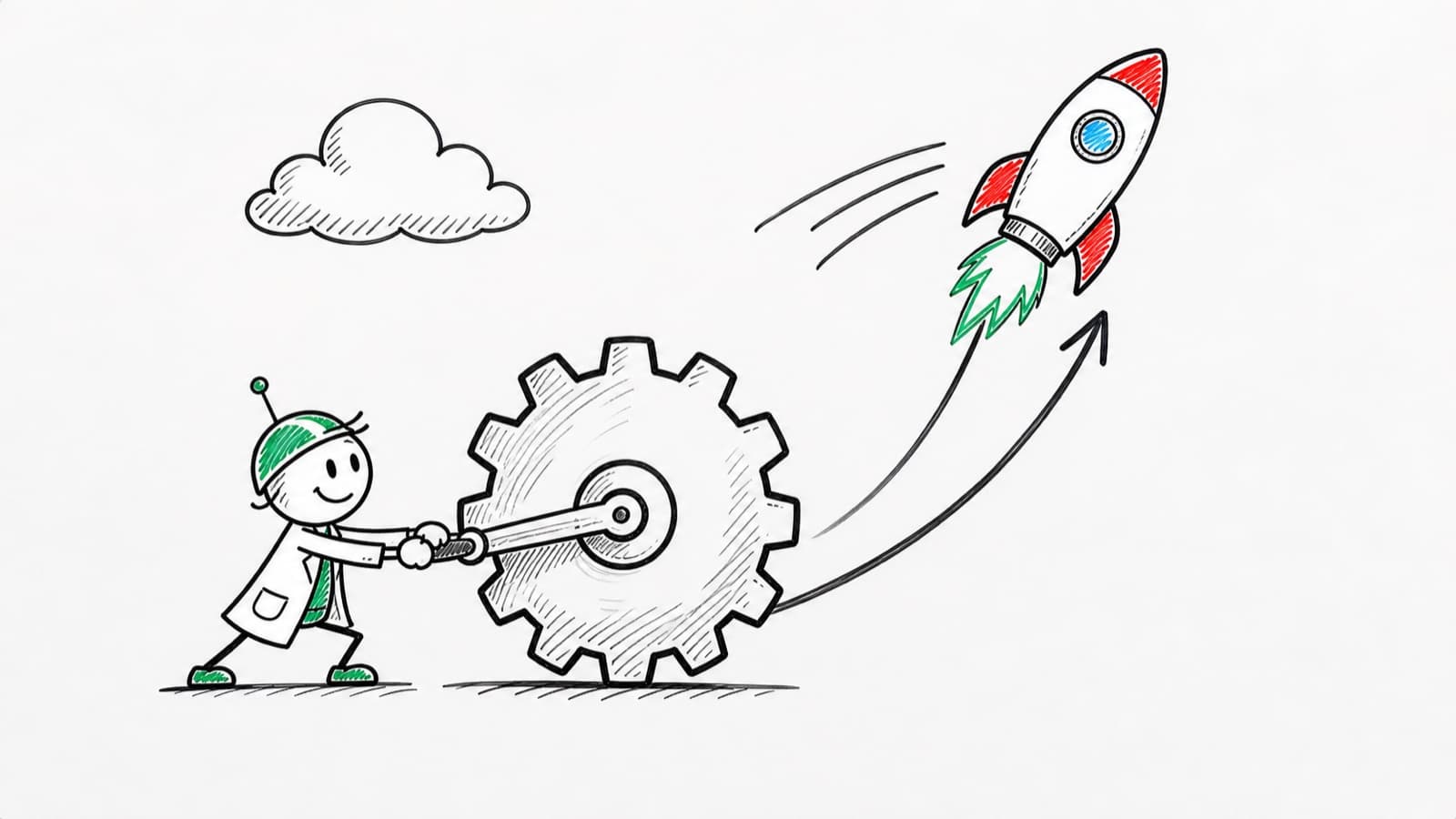 Whiteboard Explainer video style: dry-erase marker illustrations revealed on a white background as narration plays